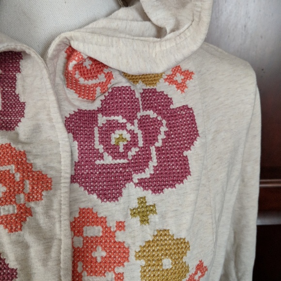 Saturday-sunday Anthro. embroidered cardigan M - Picture 2 of 6